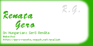 renata gero business card
